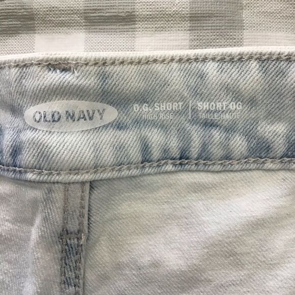 Denim jeans shorts Old navy bleached O.G. High rise summer jeans jorts size 18 - Picture 5 of 11